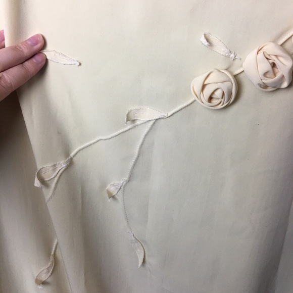 Vintage Cream Yellow Dropped Waist Dress - Picture 7 of 13